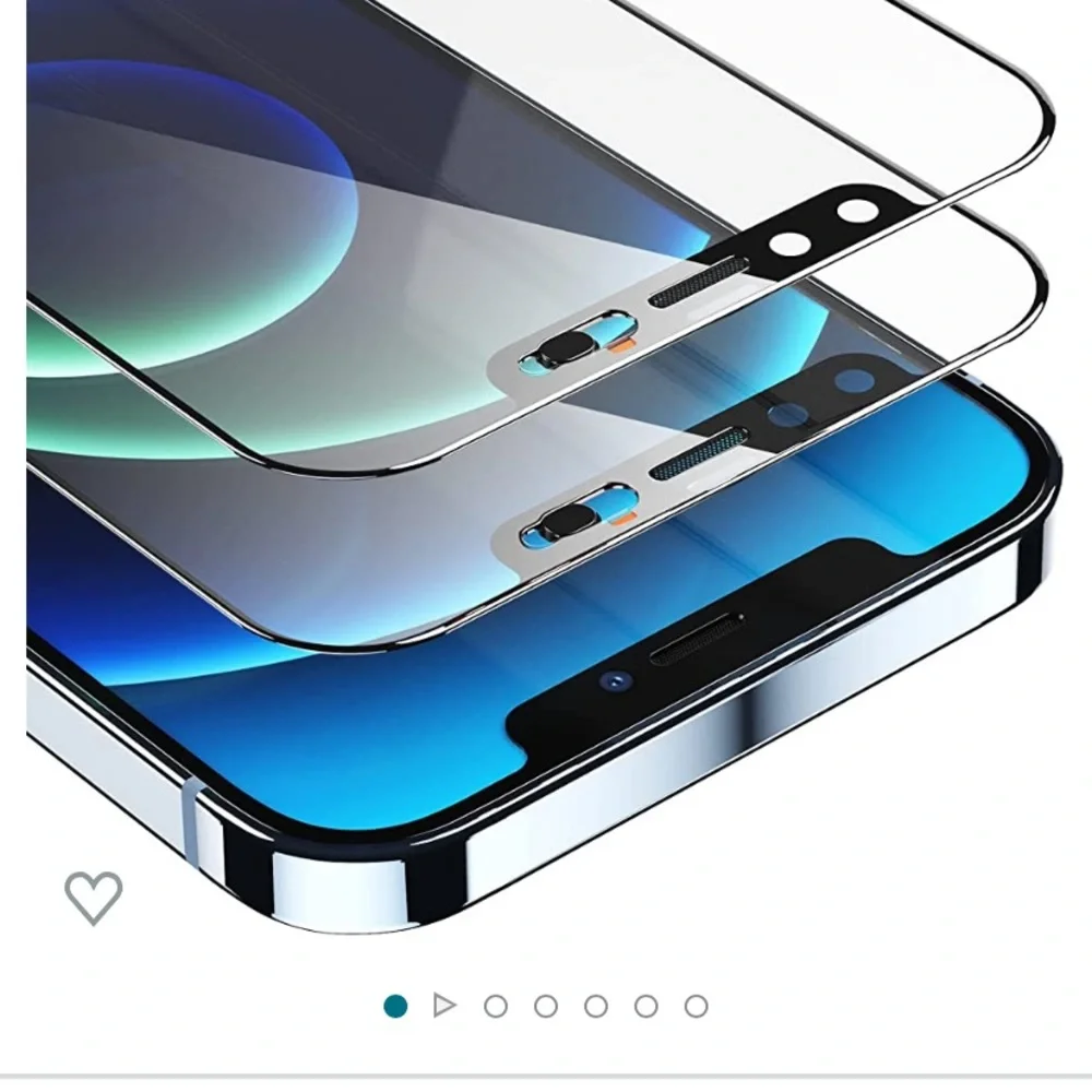 Kiwismart Screen Protector w/Built in Front Camera Cover 2 pk iPhone 12/12 Pro